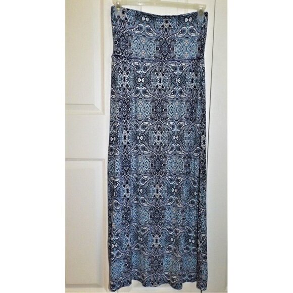 Artisan NY Women's Strapless Maxi Dress Sz L Floral Rayon Spandex Multicolored - Picture 1 of 7